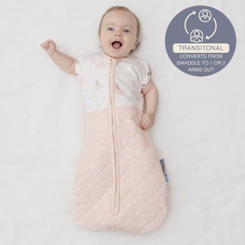 Living Textiles Smart Sleep Quilted Zip Up Swaddle 2.5 Tog Ava Bird 0 3 Months Buy online at Tiny Fox