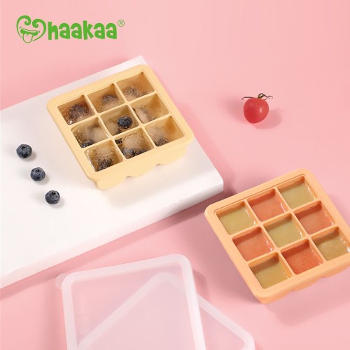  haakaa Silicone Freezer Tray,Ice Cube Trays with Lid